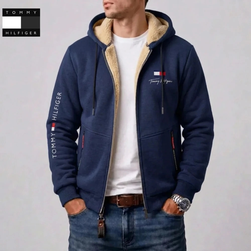 Contrast Lined Hooded Jacket